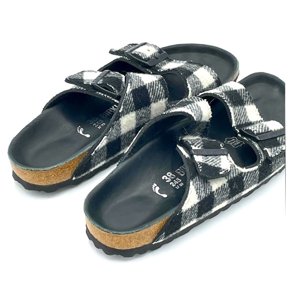 RARE Birkenstock Black & White Check Arizona - Fall Plaid - Picture 7 of 9